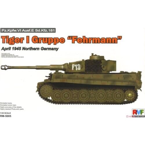 Ryefield-Model 5005 1/35 Pz.Kpfw.VI Ausf.E Sd.Kfz.181 Tiger I Gruppe "Fehrmann"