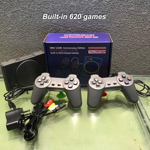 Mini Family TV Retro Handheld Game Consoles 8-bit PS1 Mini Home 620 Action Game Double Battle Game Console