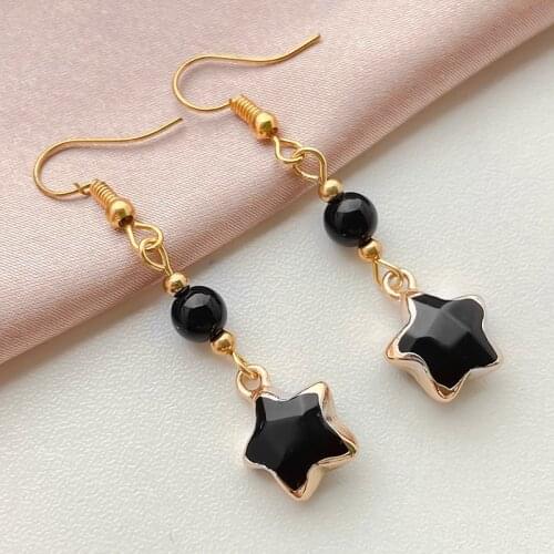 Earrings Trendy 2021 Natural Stone Star Earrings for Women Simple and Sweet Wedding Party Earrings Jewelry Gifts Wholesale