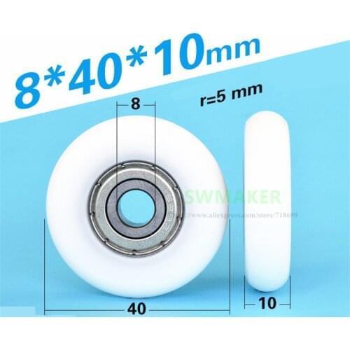 10pcs 8*40*10mm spherical Globoidal pulley/roller/608zz bearing wheel, 4cm guide wheel, POM wheel