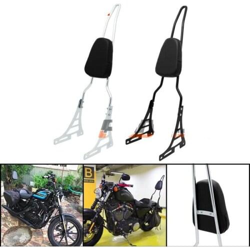 Backrest Sissy Bar Cushion Seat Pad for Harley Davidson XL883 XL1200 Sportster Iron 48 Forty Eight 72 Seventy Two 04+ 82cm