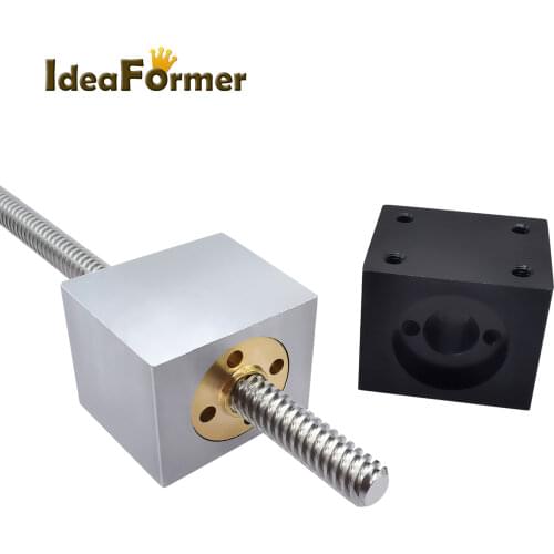 T8 Conversion Nut Seat Aluminum Block Nut Housing Bracket Improved Version For 8mm T8 Trapezoidal Lead Screw 3D Printing Parts