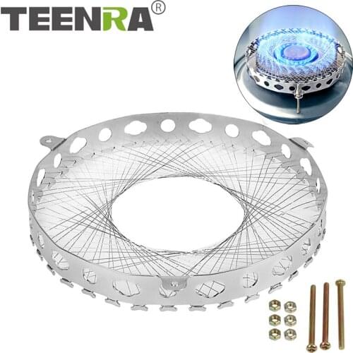 TEENRA Stainless Steel Energy-saving Cover Rounding Torch Net Windproof Natural Gas Furnace Nett kitchen Tools