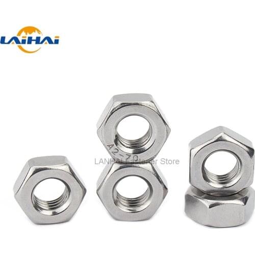 UNC 2#-56 3#-48 4#-40 5#-40 6#-32 8#-32 10#-24 12#-24 UNF 0#-80 10#-32 304 Stainless Steel US Coarse Fine Thread Hex Hexagon Nut