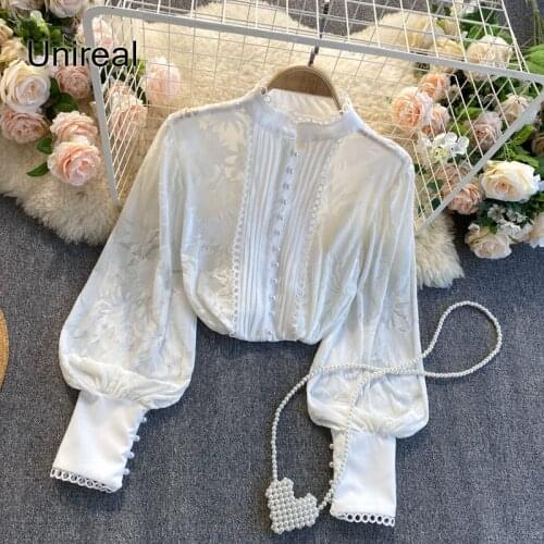 Блузки с цветами Unireal China At AliExpress