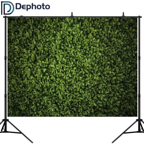 Dephoto Green Leaves Wall Backdrop Photography Spring Birthday Party Newborn Baby Bridal Shower Wedding Photo Background Studio