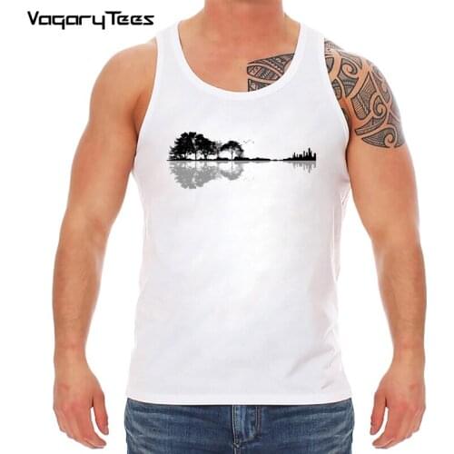 VagaryTees Summer Tank-top Nature Guitar Cartoon sleeveless garment Casual Hip Hop streetwear Anime print tops