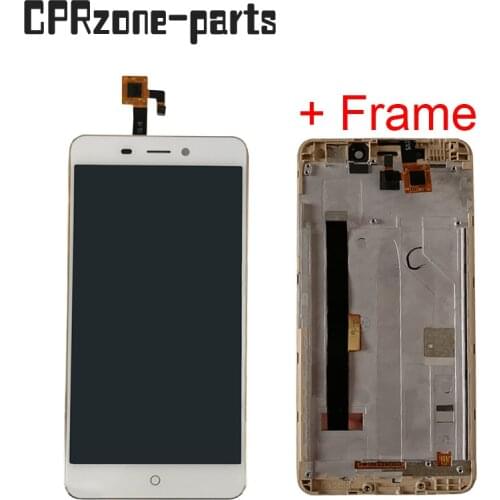 5.5" White + Frame For Nubia N1 NX541J Lcd Display With Touch Screen Digitizer Sensor Panel Assembly