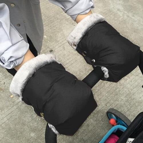 Winter Stroller Gloves Pushchair Simple Portable Breathable Soft Surface Pushchair Hand Muff Mitten Waterproof Pram Accessory