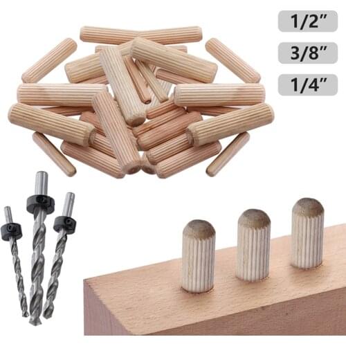 100pcs Wooden Dowel Cabinet Drawer Pins Needle Bolt Dowel Pins Round Raft Cork Twill Wood Pin Nails Wedge Wooden Shaft Connector