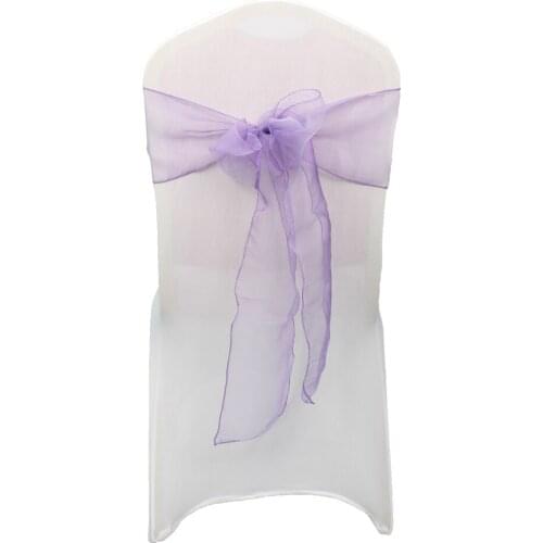 100Pcs Fancy Organza Wedding Chair Sashes Bows For Wedding Banquet Party Event Decoration