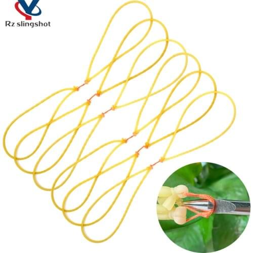 3/6/9/12 Pcs Upgrade Lengthen Hunting Slingshot Round Natural Latex Rubber Bands Shooting Fishing Outdoor Sports Accessories