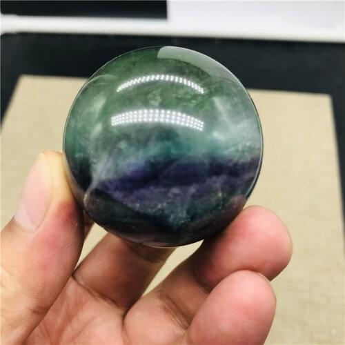 4cm Natural Fluorite Quartz Crystal Sphere Ball Healing
