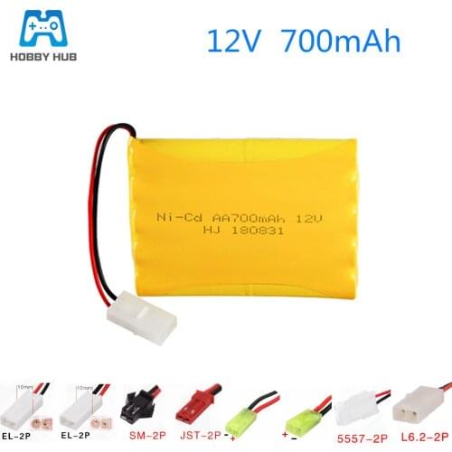 NEW 12v 700mah nicd AA rechargeable battery for RC boat car lighting electric remote control toys 12 V aa 700 mah NI-CD Battery