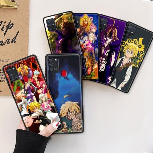 Case For Samsung Galaxy A51 A71 A21s A31 A32 5G A41 A12 A11 A72 A52 4G A02s Black Soft Phone Coque Funda Seven Deadly Sins Anime