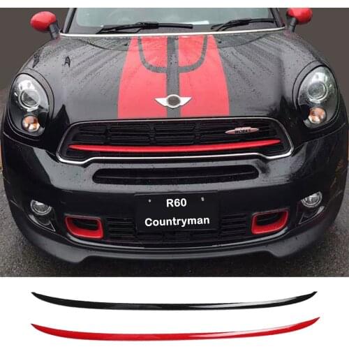 Car Front Grille Decoration Cover Case Radiator Grill Strip Trim Sticker For Mini Cooper Coopers JCW R60 Countryman Accessories