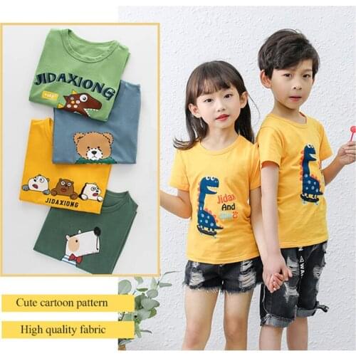 Printed t-shirts cotton boy girl summer Clothes for children clothing 2 to 8 years childrens top boys girls tshirt short sleeve