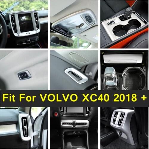 Matte Interior Refit Kit For VOLVO XC40 2018 - 2021 Pillar A Stereo Speaker / AC Air Conditioning Decoration Panel Cover Trim