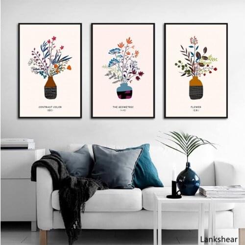 Minimalist Retro Vase Decoration Canvas Painting Wall Pictures For Living Room Posters And Prints Modular Picture Home Decor