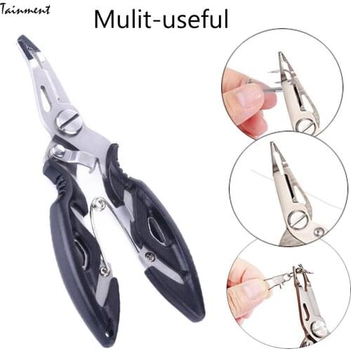 Multi Function Plier Fishing Plier Line Scissor Braid Line Lure Cutter Hook Remover Tackle Tool Cutting Fish Use Tongs Scissors