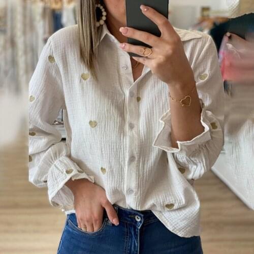 MoneRffi Women's Shirts With Embroidery