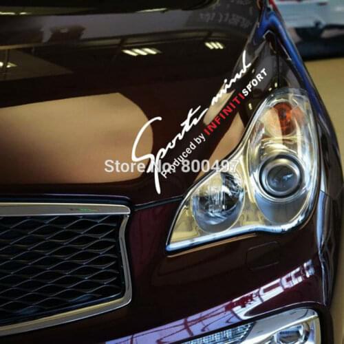New Car Styling Sports Mind Produced by Sports Stickers Car Accessory Decals for Infiniti Q50 Q60 Q70 Q70L QX30 QX50 QX70 QX80