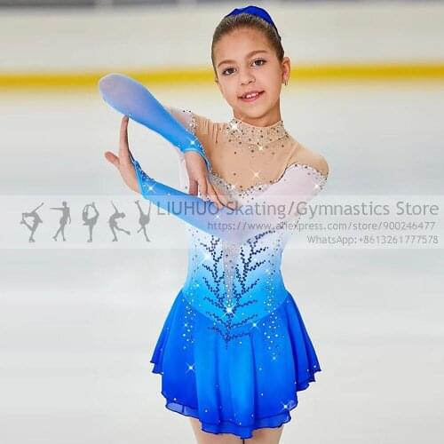 Custom Design Ice Skating Dress Women kids Figure Skating Dress Competition Christmas Gifts Spandex Professional Skating dress