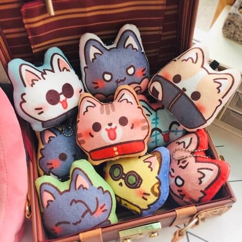 Anime Jujutsu Kaisen Itadori Yuji Fushiguro Megumi Gojo Satoru Cute Dango Plush Doll Pendant Keychain Cartoon Hair Rope Headwear