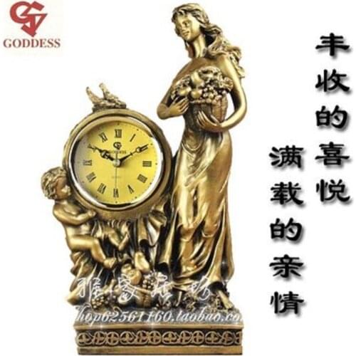RESIN PROCESS OF EUROPEAN RETRO-SEAT CLOCK AND CLOCK SILENT SEAT CLOCK ALARM CLOCK AND TABLE CLOCK