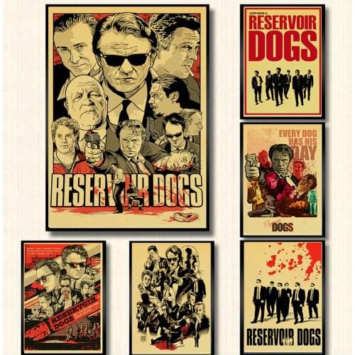 Quentin Tarantino series movie poster Reservoir Dogs kraft paper high quality print home decor wall painting retro poster