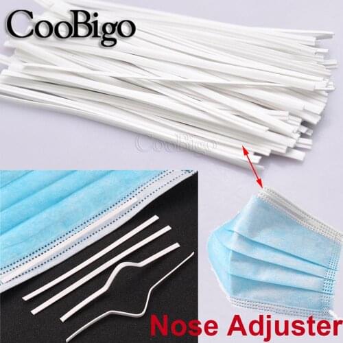 20pcs 0.3x10cm Plastic Nose Wire Bar For DIY Masks Single Core Nose Bridge Clips Jewelry Making Material Accessories White