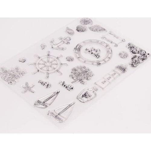 Clear Stamps Marine Life Drifting Bottle Transparent Scrapbooking Stamp Seal for DIY Handmade Card Craft Supplies