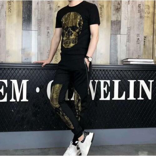 Borunke brand Men Tracksuit Set Mens Summer New Diamond casual Running Set men Tracksuits drop shipping design