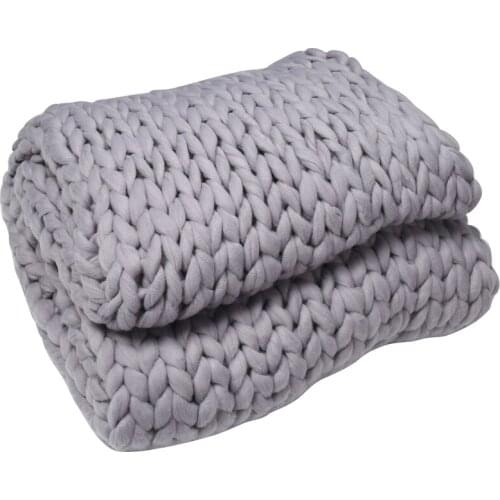 Chunky Knit Blanket Handmade By Soft Knitting Throw Bed Bedroom Decor Bulky Sofa Sofa Decor Air Conditioner Blanket Sofa Blanket