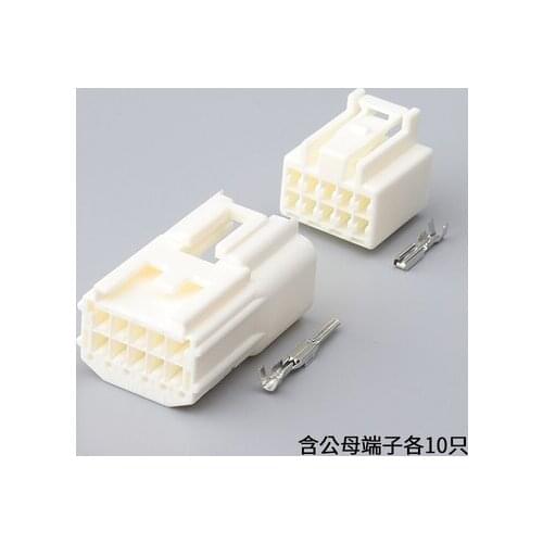 1set Car Plug-in Wire Bundle Connector 10 Core Plug and Terminal