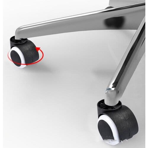 1 Pcs 2 Inch Stem Universal Mute Black Caster Nylon Wheel Executive Chair Office Chair Swivel Rollers 360 Degree