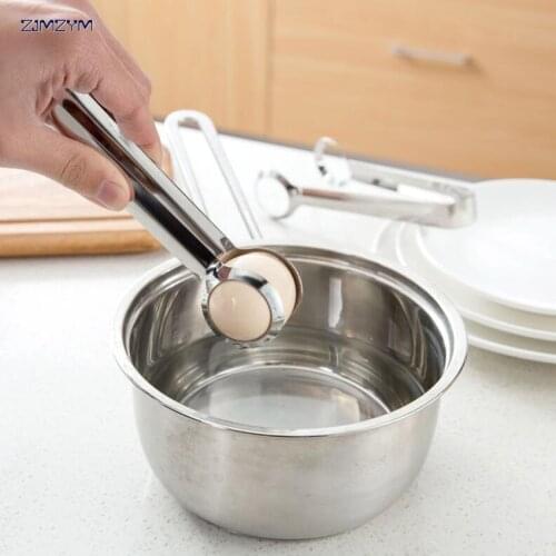 1pcs Kitchen Cooking Tools Creative Stainless Steel Egg Tong Egg Clip Kitchen Gadgets
