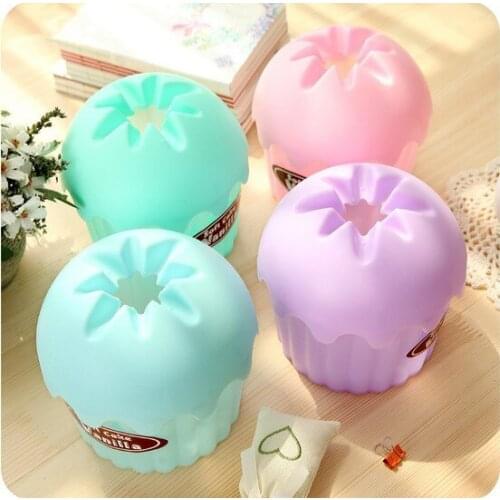 1PC New Super Cake Tissue Box Plastic Wet Wipes Storage Case Box Refillable Container Random Color LF 011