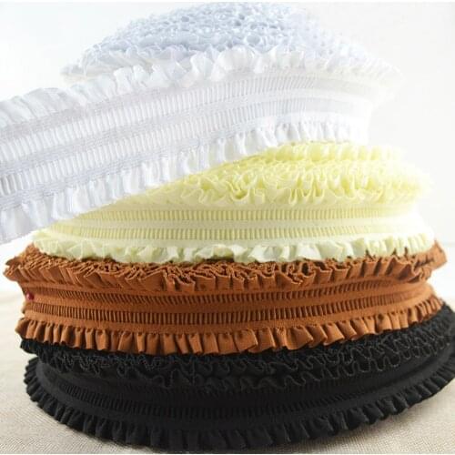 2Meters/lot 6cm wide wooden ear loose tight pants elastic belt belt skirt cuff elastic web lace clothing accessories Z715