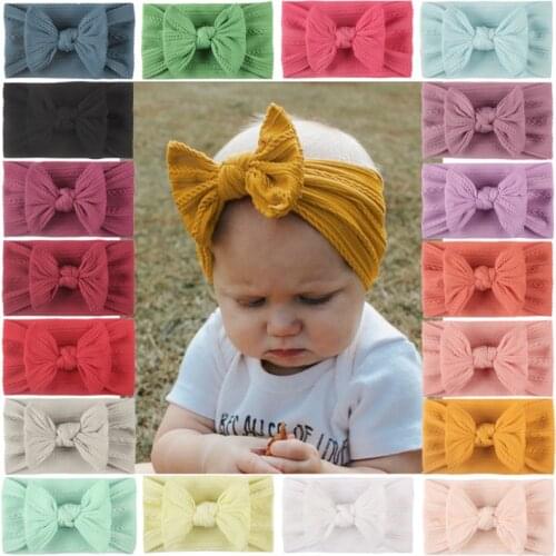 3/5/6/10pcs Children seamless super soft Jacquard nylon headband baby headband cute princess hair accessories bow turband