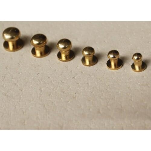 50PCS Decorative Buttons Leather Tools Brass Bag Rivet Screw Sewing Button Studs Botones Para Manualidades 5/6/7/8/9/10mm