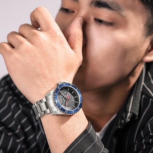 New NAVIFORCE Men Watch Fashion Casual Sports Watches Complete Calendar Waterproof Stainless Steel Strap Luminous Hands Clock