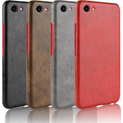 Cover For Vivo Y81 Phone Case Retro pu Plastic Hard Back Case For Vivo Y81 Y 81 VivoY81 6.22 inch Capas Fundas Coque