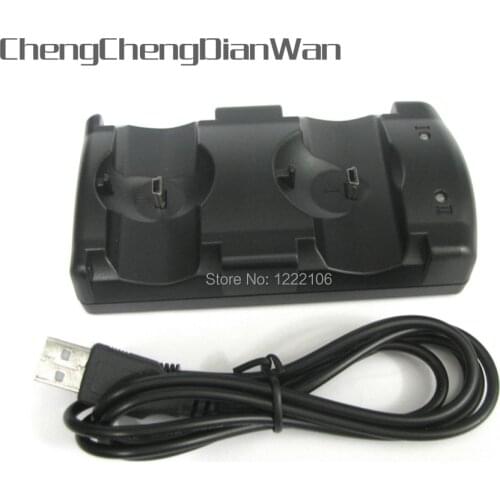 ChengChengDianWan 5pcs 2 in 1 Dual Charging USB Powered Dock Charger Game Station Stand Holder Mount for PS3 Wireless Controller