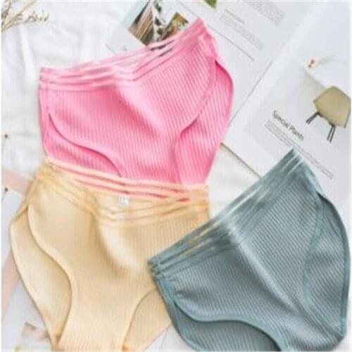 The new 2018 ms movement within the thread cotton underwear girl lace briefs comfortable breathable bow 021