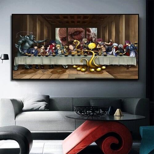 Japanese cartoon anime canvas painting modern anime character art posters and prints for living room bedroom decoration