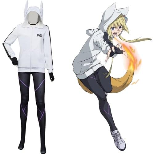 Anime Kemono Jihen Kon Cosplay Costume Hooded Jacket Gloves Outfits Halloween Carnival Suit