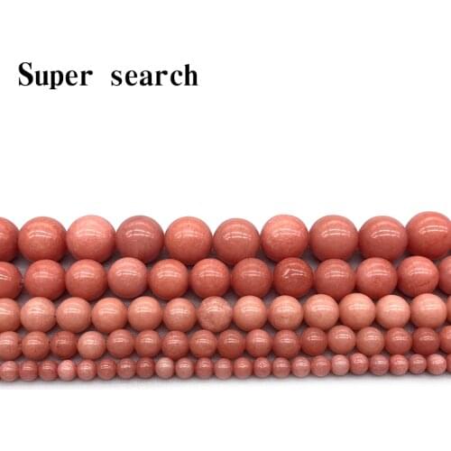 Natural Stone Light powder Chalcedony Jades Round Loose Beads 4 6 8 10 12MM Fit DIY Bracelet&Necklace Jewelry Making Part