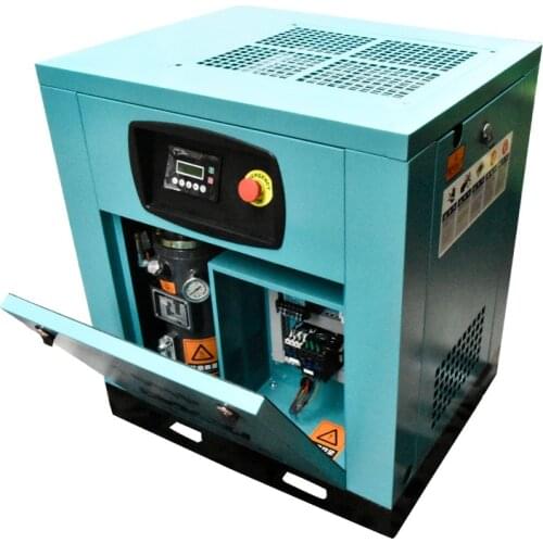 7.5KW Rotary Screw Air Compressor Gas Storage Tank Refrigerating Dryer Full Set With Filter And Drainage Power Saving And Mute