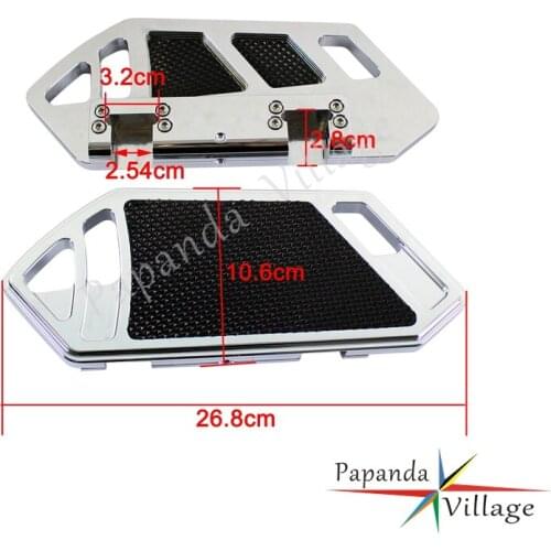 Motorcycle Billet Chrome Rear Passenger Foot Board Floorboard Foot Pegs Pedal for Harley Softail Fat Bo Touring Road King 84-15